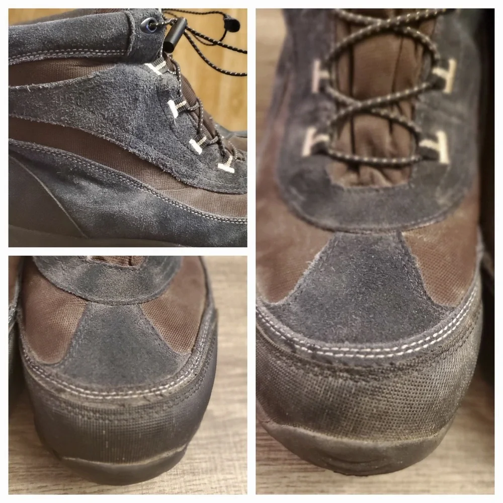 Lands‎ End Suede Winter Boots Men's Size 10 Brown Black